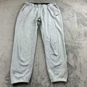 Nike Mens Joggers Size M Gray Sweatpants Tapered Athletic Logo Pockets